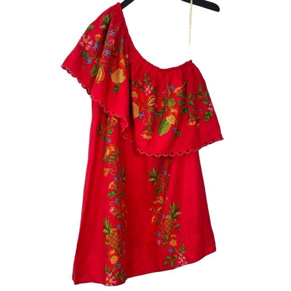 NWT Farm Rio Tropical Romance Red Mini Dress Size S - Picture 3 of 11